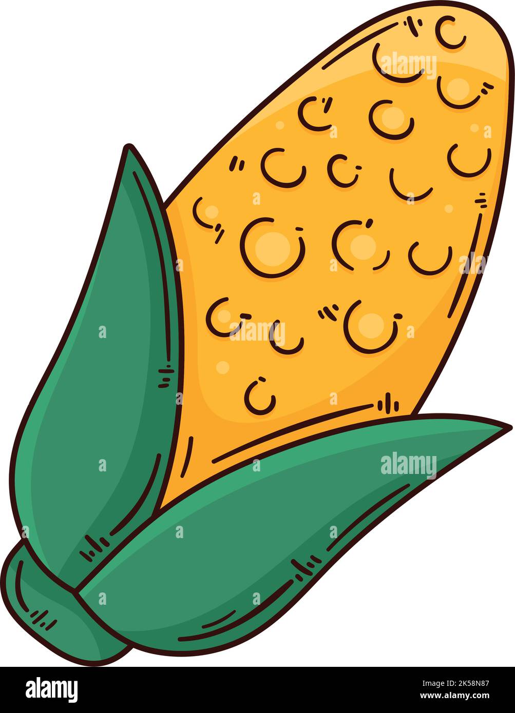 corn cob fresh vegetable food Stock Vector Image & Art - Alamy
