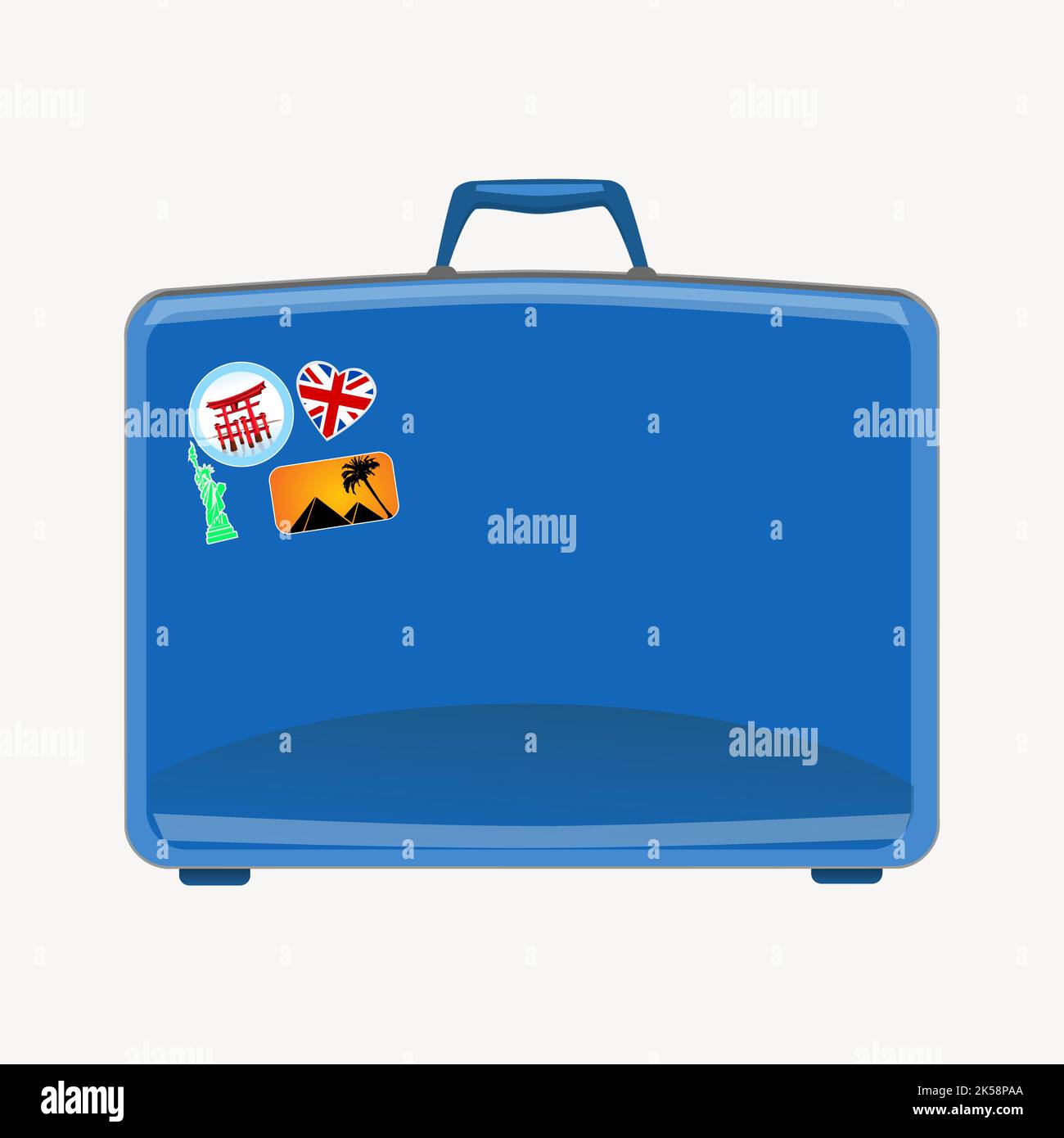 Blue suitcase clipart, illustration vector Stock Vector Image & Art Alamy