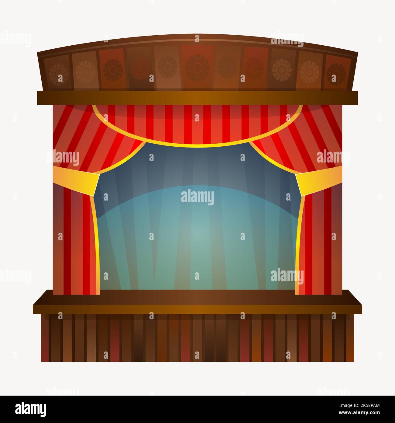 Theater stage clipart, illustration vector Stock Vector Image & Art - Alamy