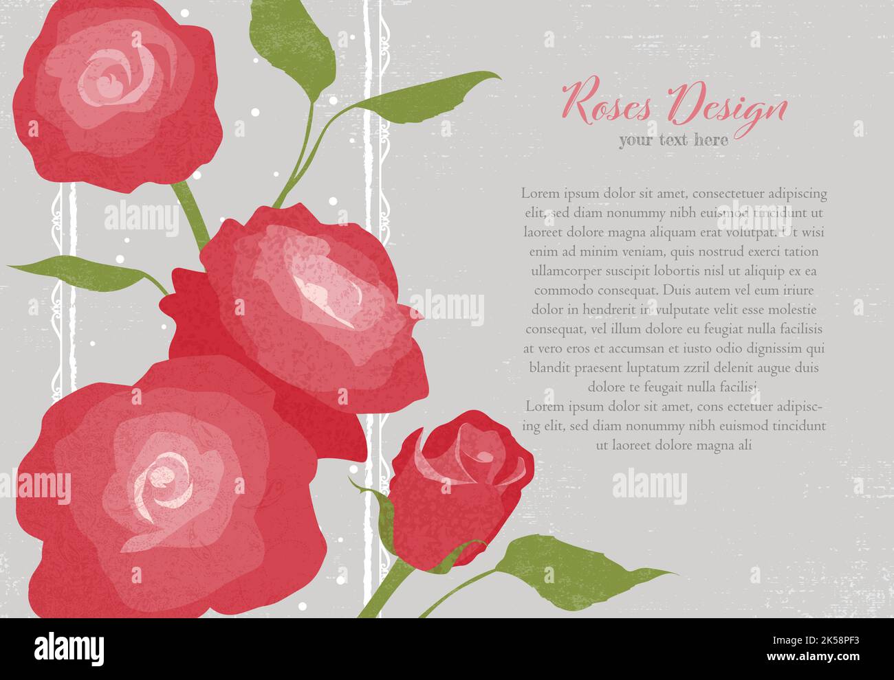 Paper Texture Type Roses Roses and lace in a cut paper style with textures Stock Vector Image ...
