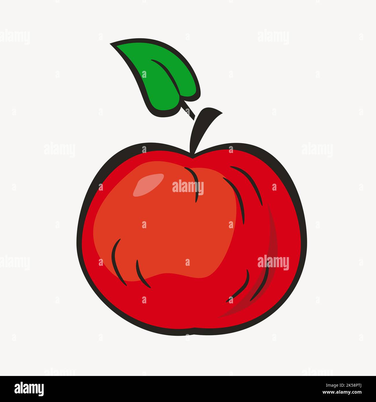 Red apple clipart, illustration vector Stock Vector Image & Art Alamy