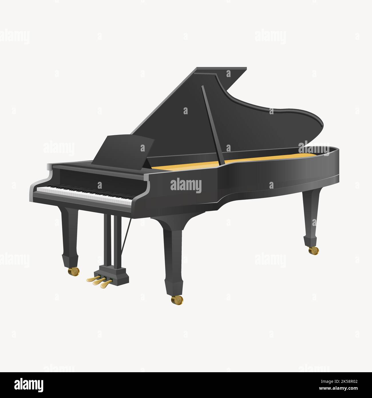 Grand piano clipart, illustration vector Stock Vector Image & Art - Alamy