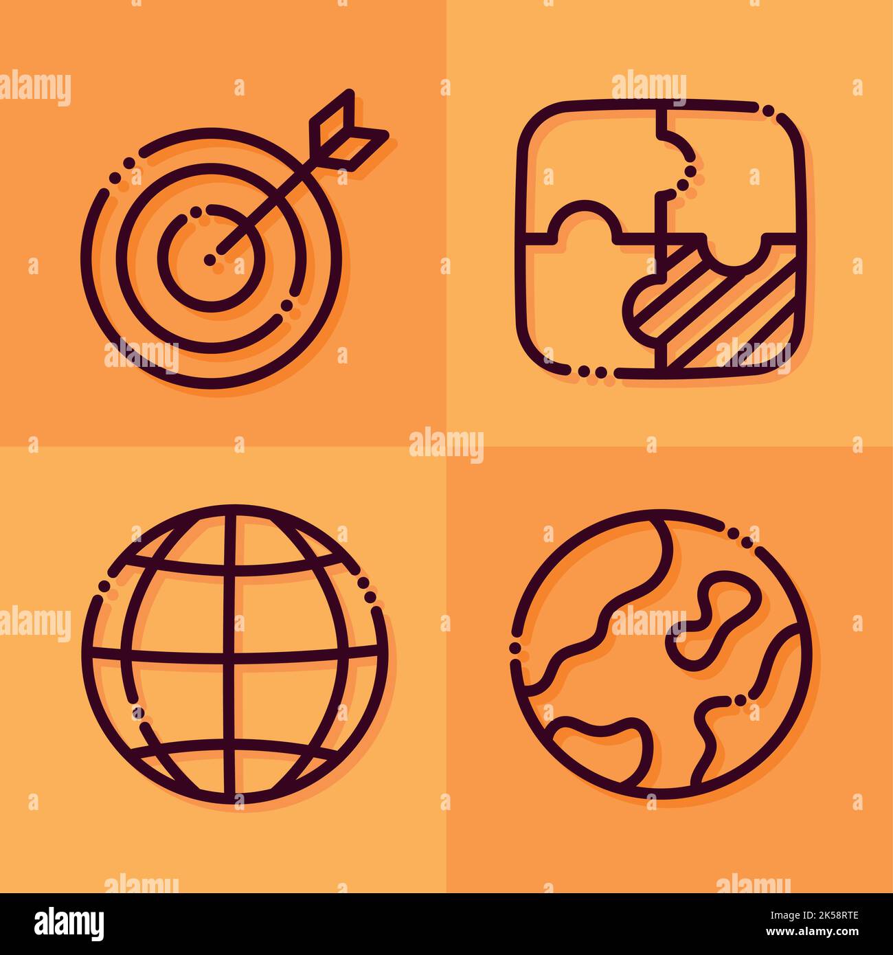 four bold business set icons Stock Vector Image & Art - Alamy