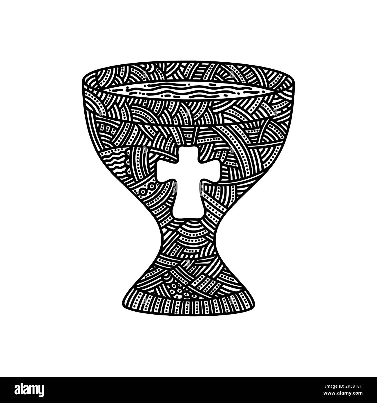 Christian doodle illustration. The Holy Grail Stock Vector Image & Art