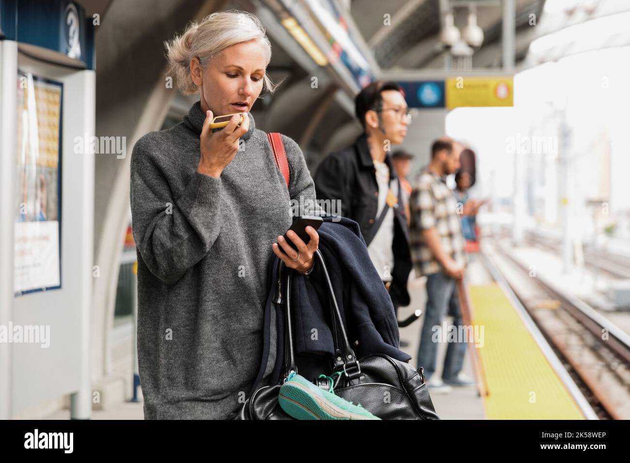 Mature woman travel train hi-res stock photography and images - Alamy