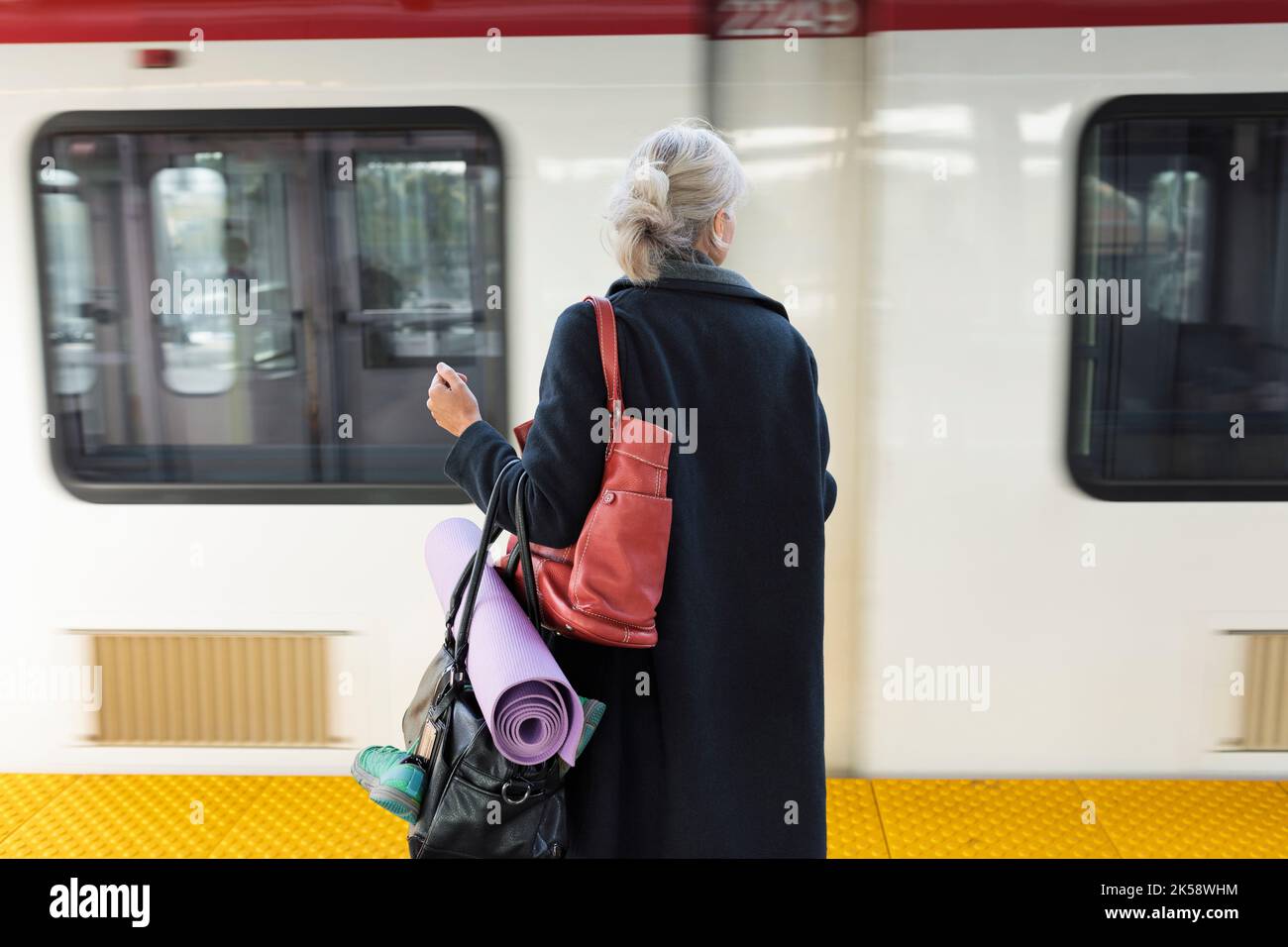 One person on train hi-res stock photography and images - Alamy