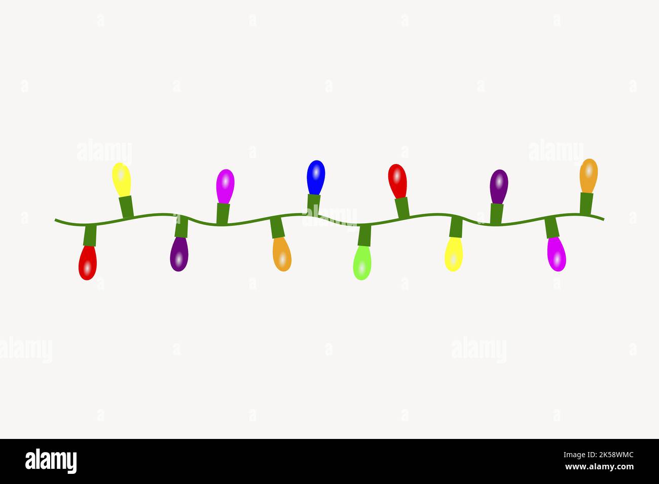 Christmas string light background, festive illustration vector Stock