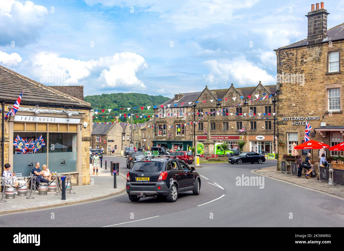 The Square from North Church Street, Bakewell, Derbyshire, England, United Kingdom Stock Photo