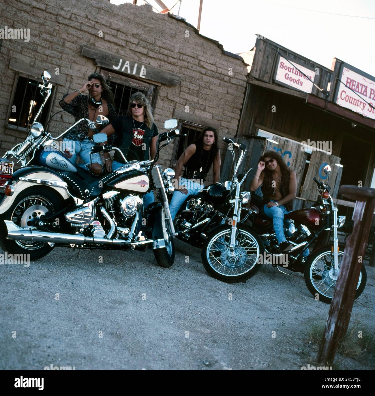Lynch Mob photo session Arizona 1990 Credit: Ross Pelton/MediaPunch