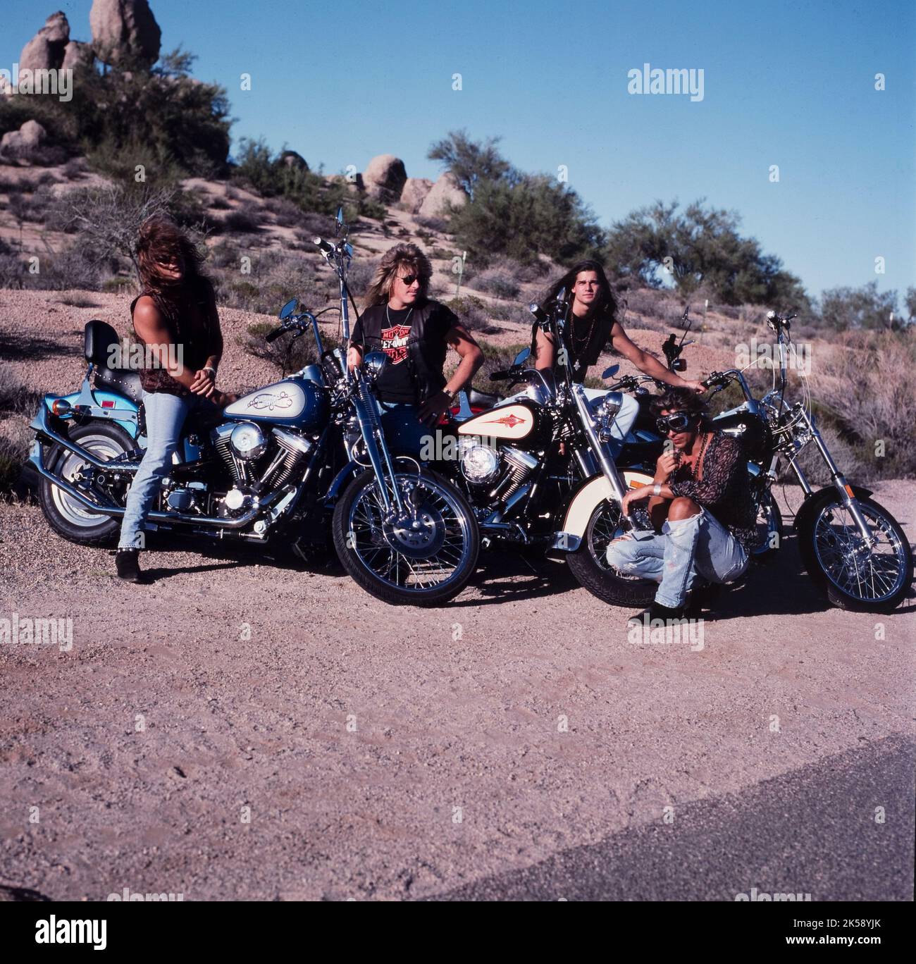 Lynch Mob photo session Arizona 1990 Credit: Ross Pelton/MediaPunch