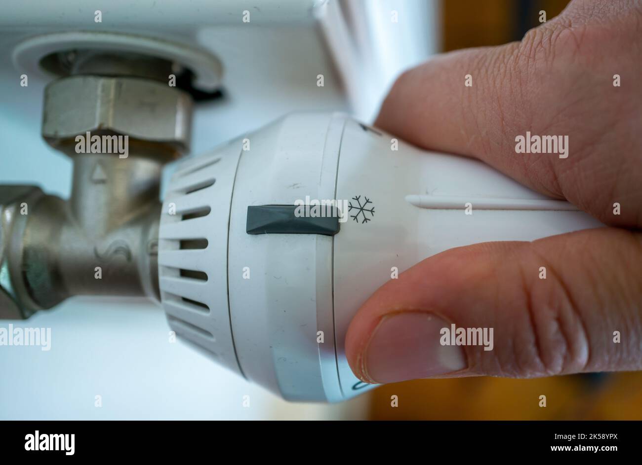 Turn off the heating to save energy during the ukraine war in Germany Stock Photo