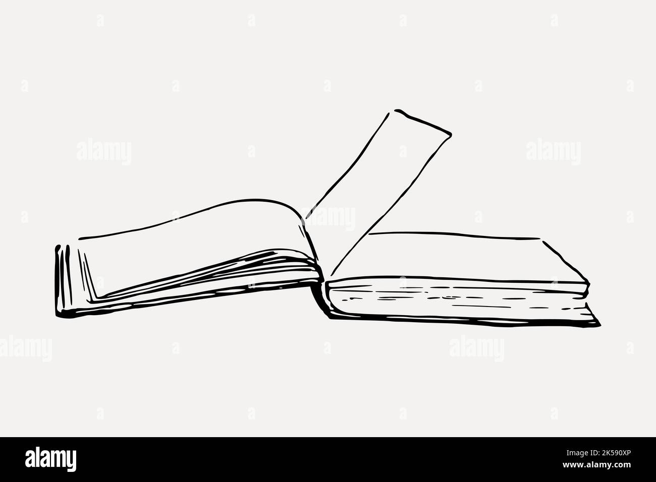 Open book clipart, vintage stationery