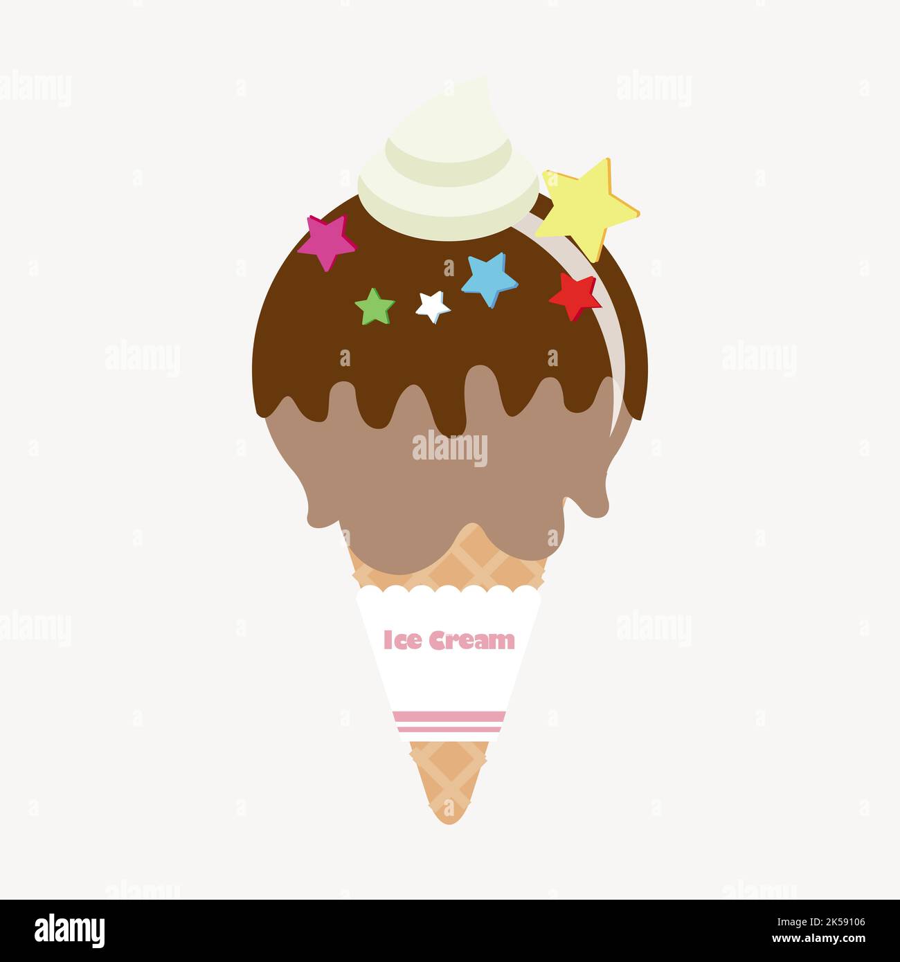 chocolate ice cream cone clip art