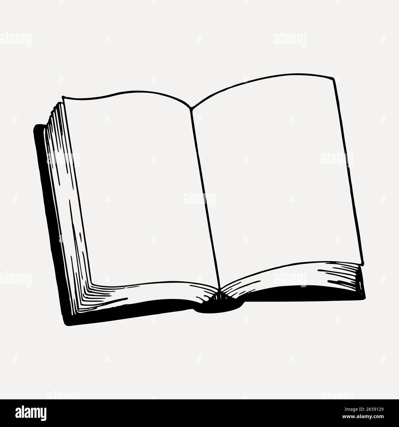 Open book clipart, vintage stationery