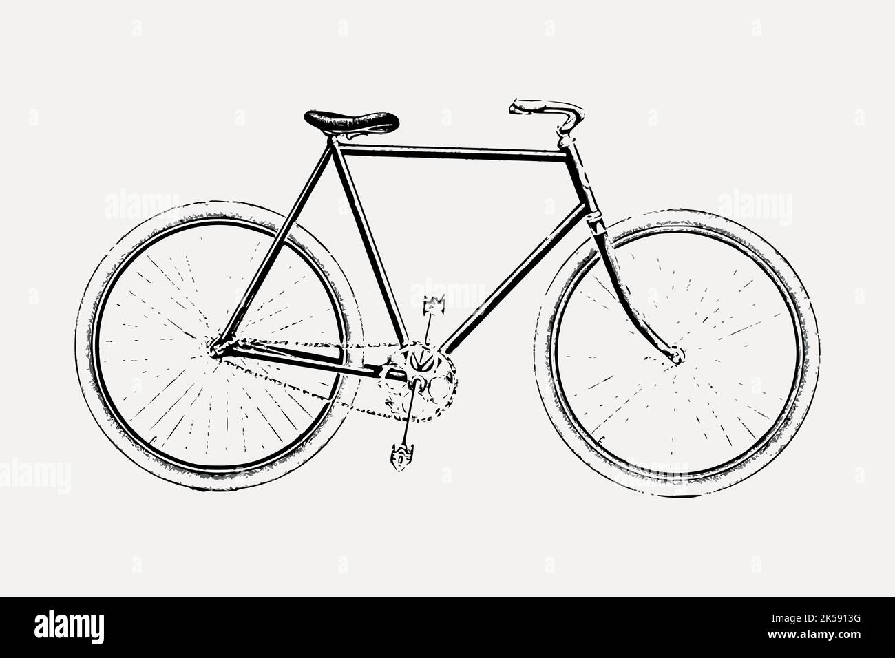 Bicycle clipart, vintage vehicle illustration vector Stock Vector Image ...