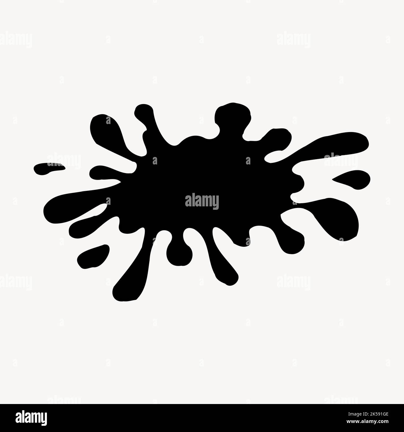 Black splash clipart, creative illustration vector Stock Vector Image