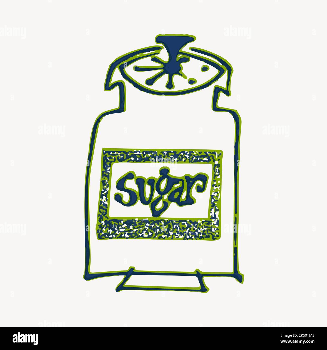 Sugar dispenser clipart, object illustration vector Stock Vector Image