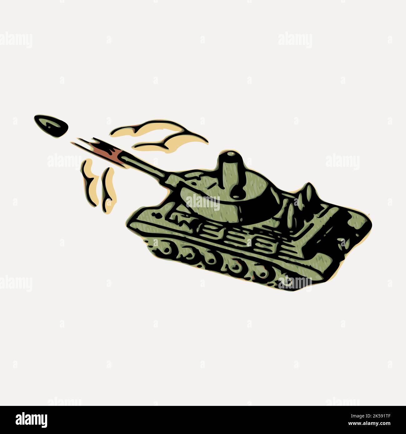 Military tank clipart, vintage vehicle illustration vector Stock Vector ...