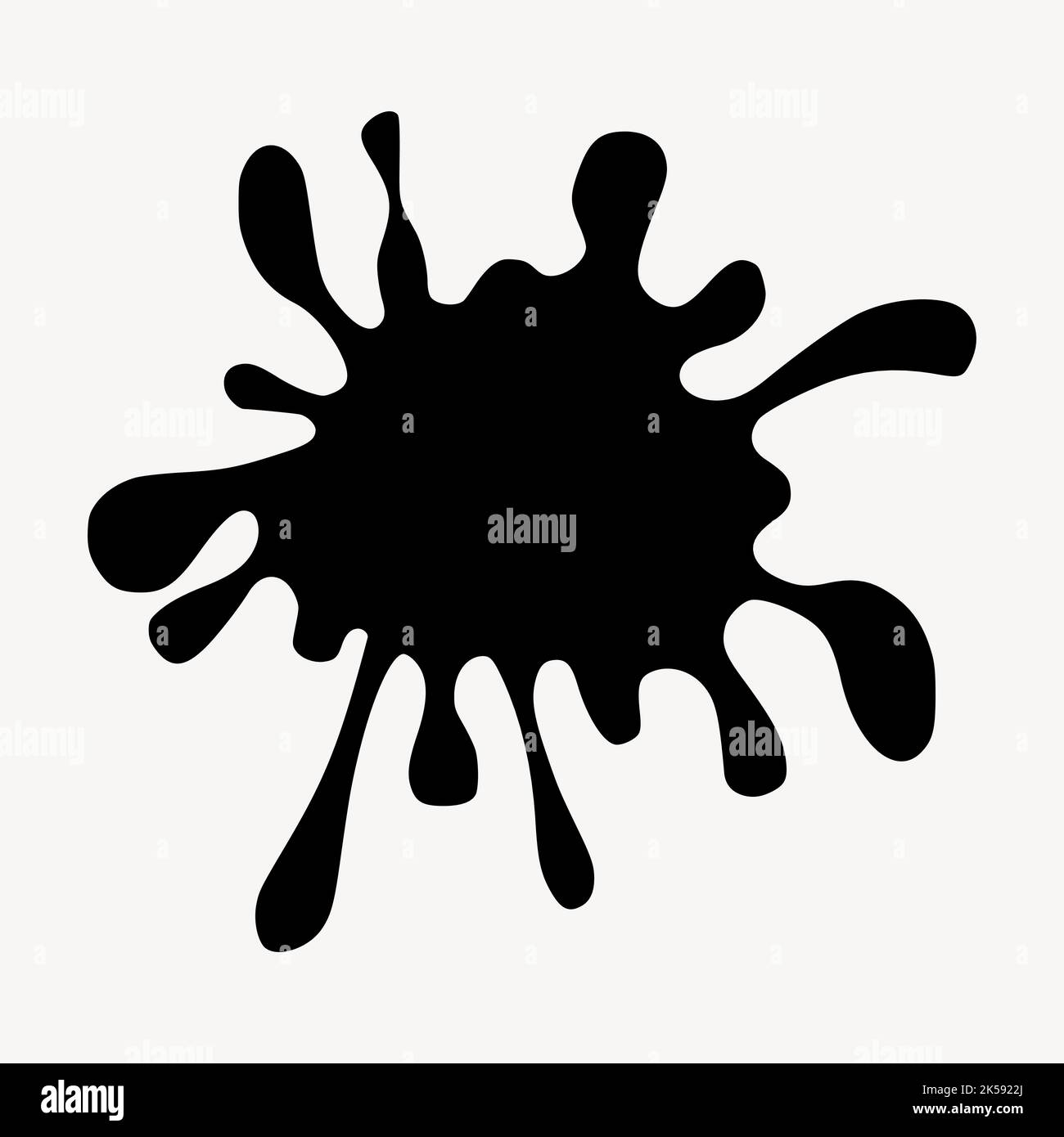 Black splash clipart, creative illustration vector Stock Vector Image