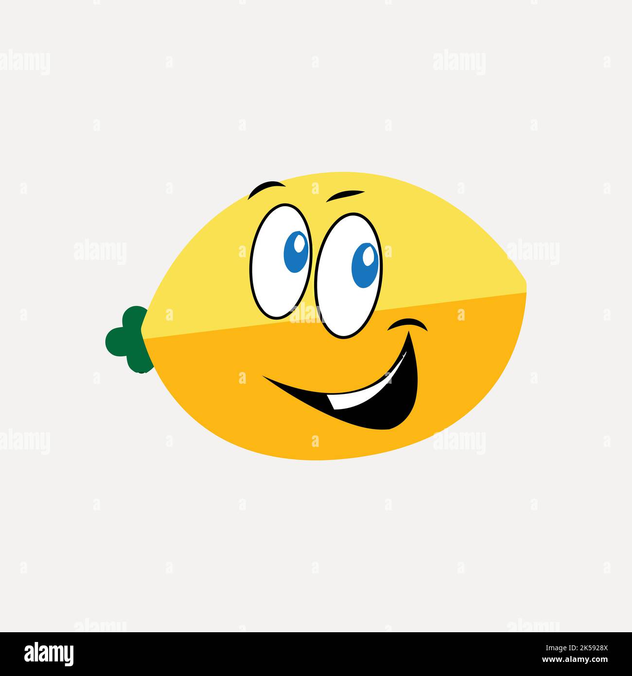 Cartoon lemon clipart, fruit illustration vector Stock Vector Image ...