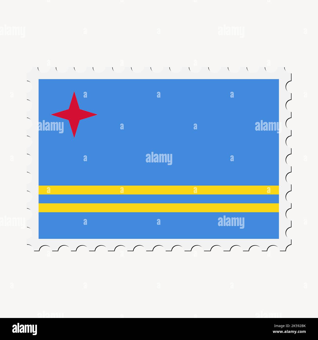 Aruba flag clipart, postage stamp vector Stock Vector Image & Art Alamy