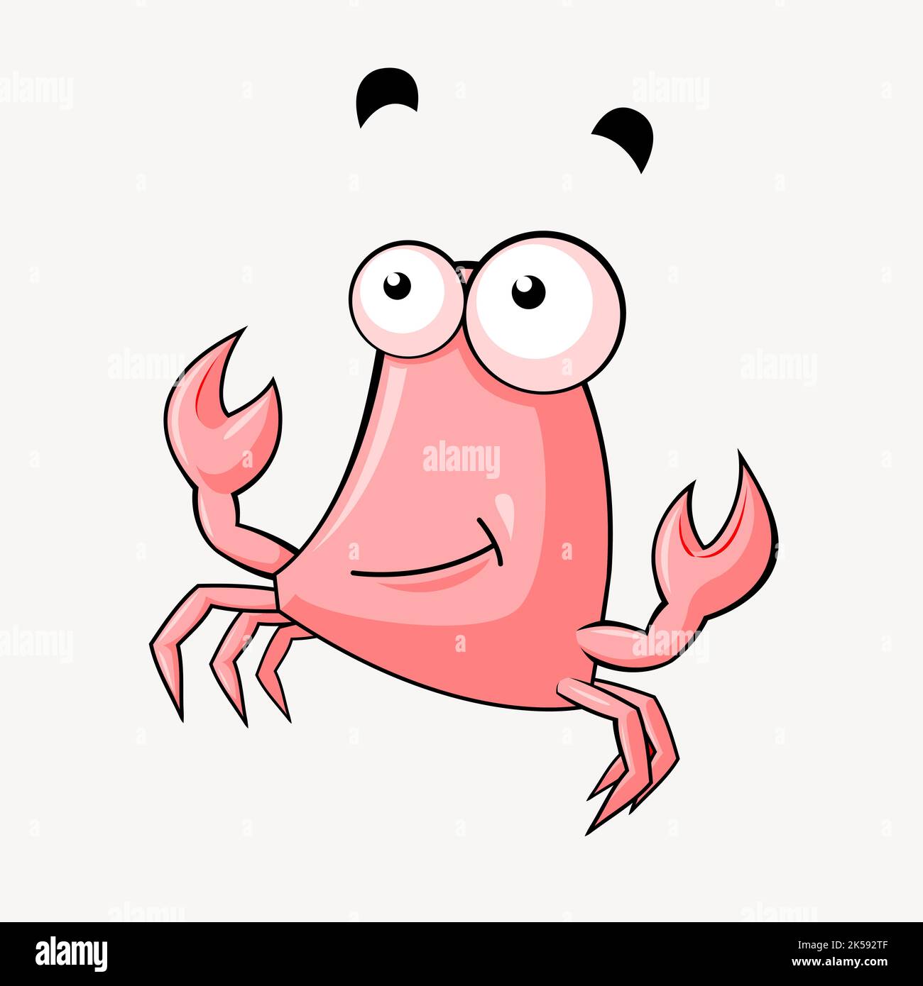 Cartoon crab clipart, sea animal illustration vector Stock Vector Image & Art Alamy