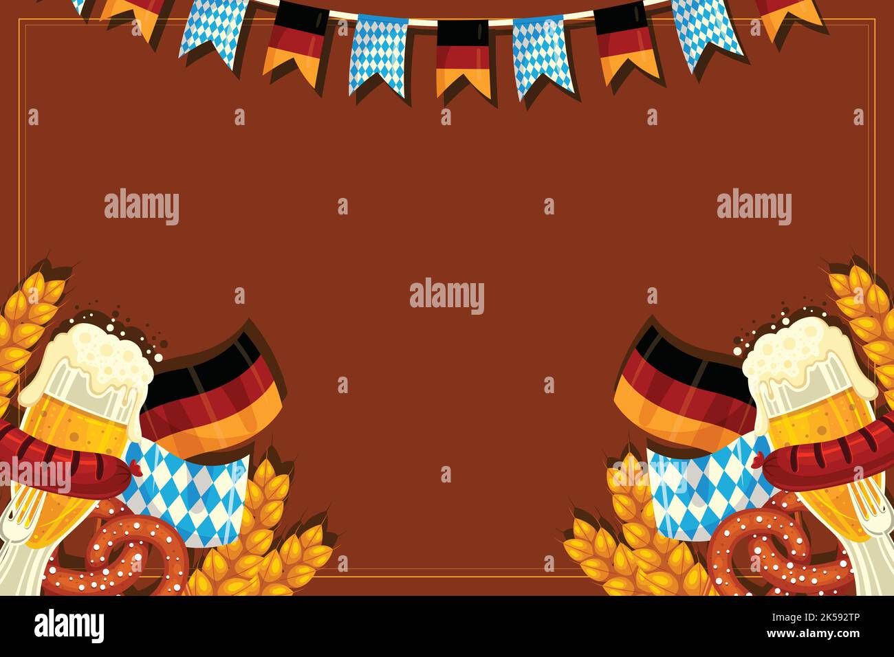 flat background oktoberfest vector design illustration Stock Vector ...