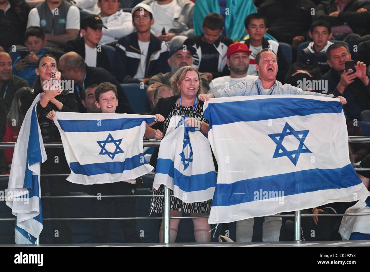 Tashkent, Uzbekistan. Credit: MATSUO. 6th Oct, 2022. Israel Fans (ISR ...