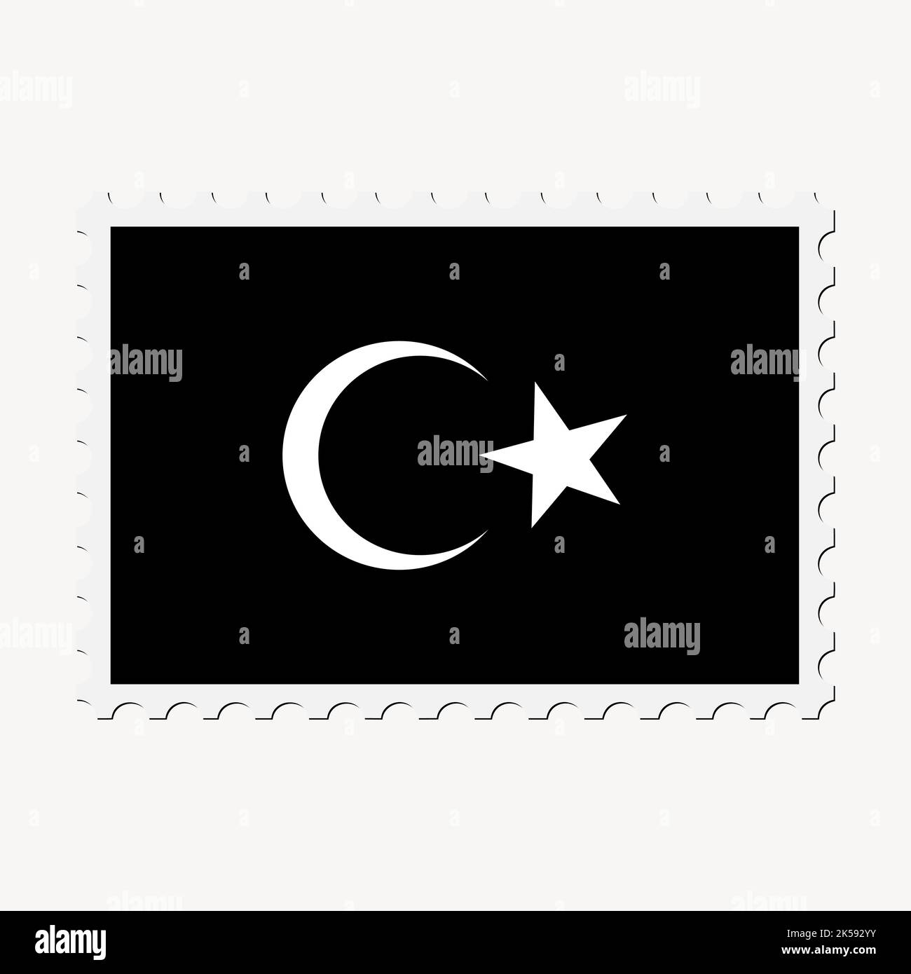 Cyrenaica flag clipart, postage stamp vector. Stock Vector