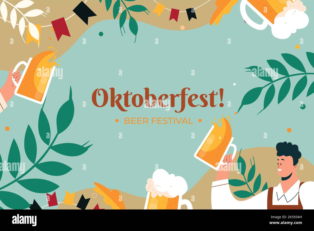 oktoberfest background vector design illustration Stock Vector Image ...