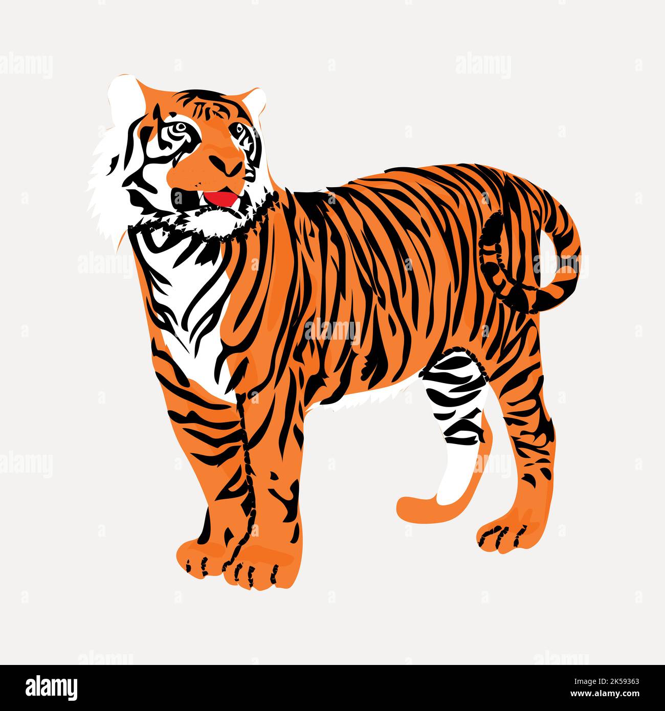 Tiger clipart, animal illustration vector Stock Vector Image & Art - Alamy