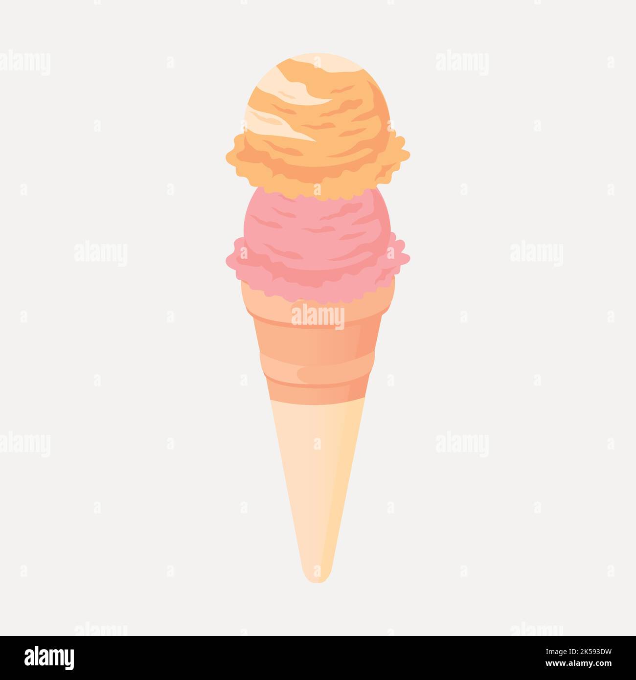 2 scoops icecream clipart, dessert illustration vector Stock Vector Image & Art Alamy