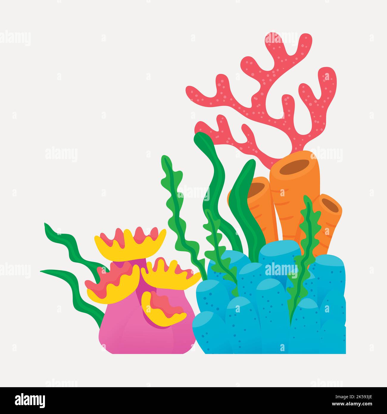Sea coral clipart, marine life cartoon illustration vector Stock Vector  Image & Art - Alamy