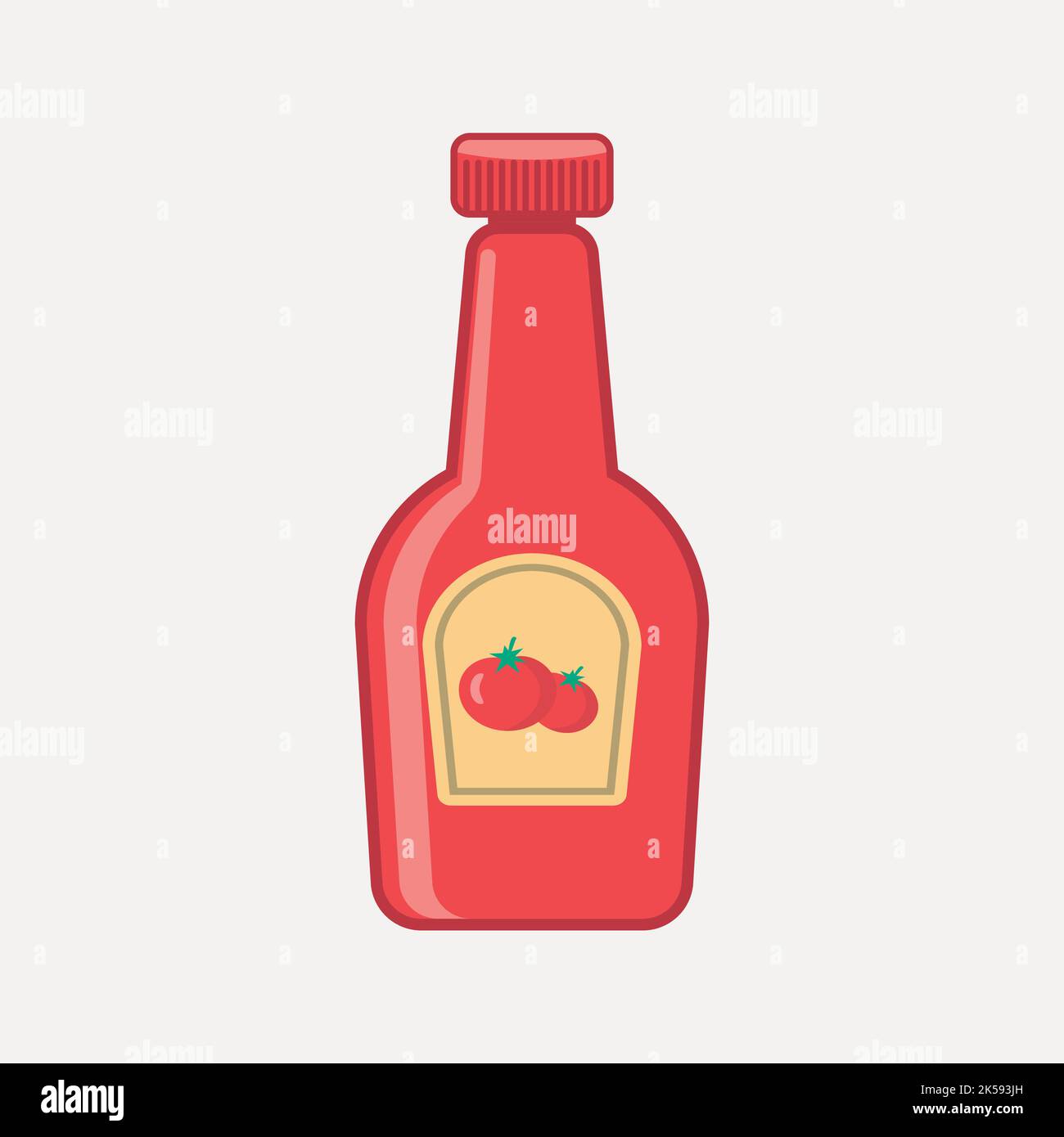 Ketchup bottle clipart, sauce illustration vector Stock Vector Image