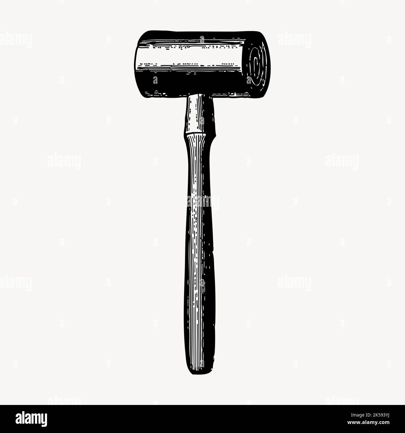 Mallet clipart, tool vintage illustration vector Stock Vector Image