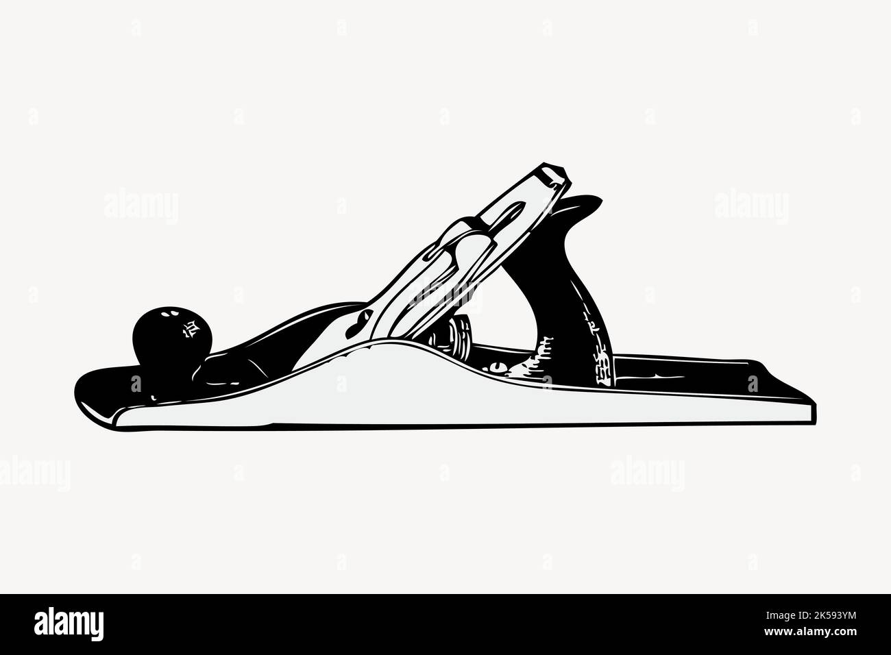 Hand plane clipart, vintage object illustration vector Stock Vector ...