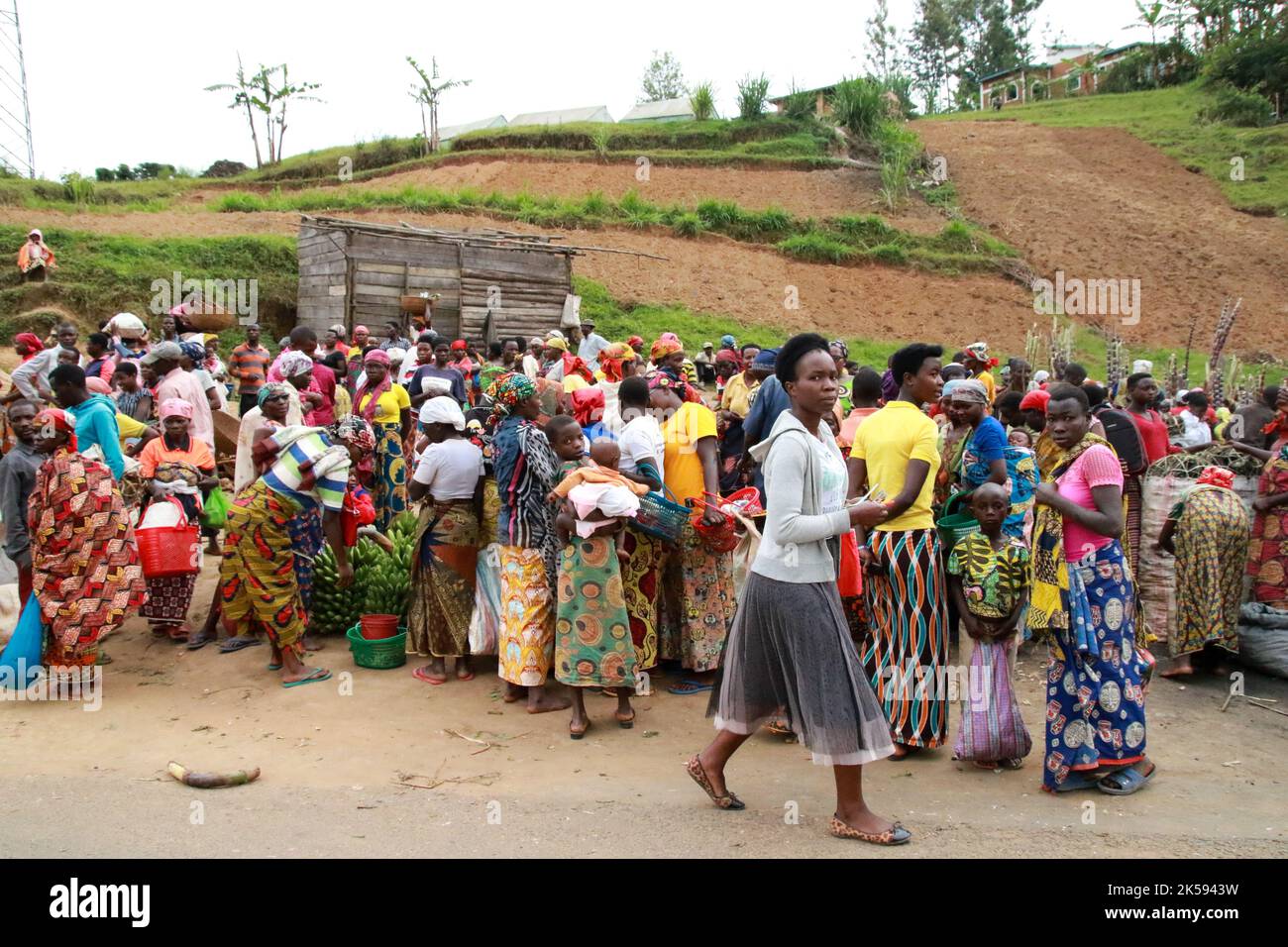 Rroad 7 Bujumbura to source of White Nile, Burundi. Nyabiraba food market where locals buy food