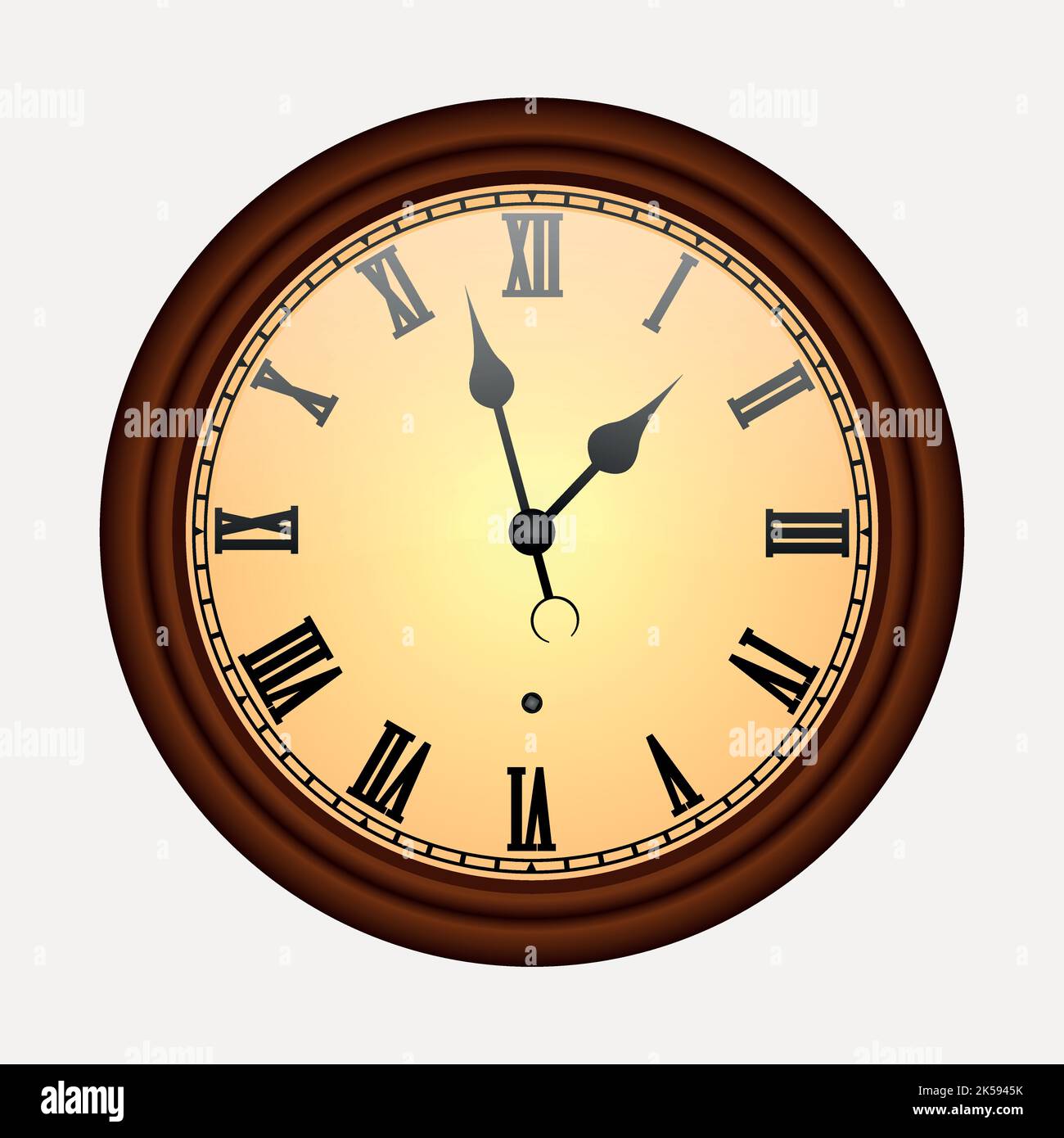Vintage clock clipart, object illustration vector Stock Vector Image