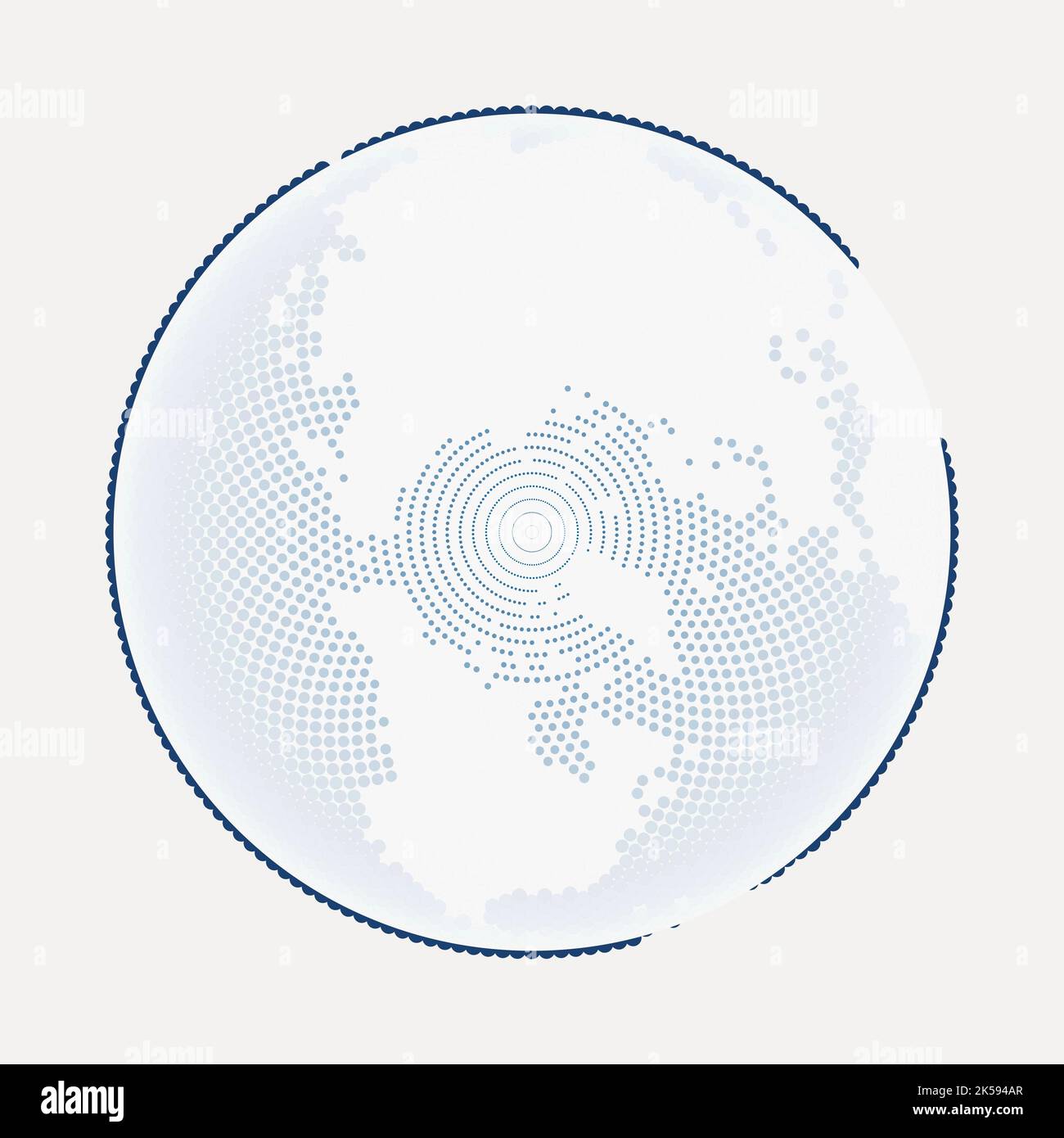 Dotted globe clipart, icon illustration vector Stock Vector Image & Art ...