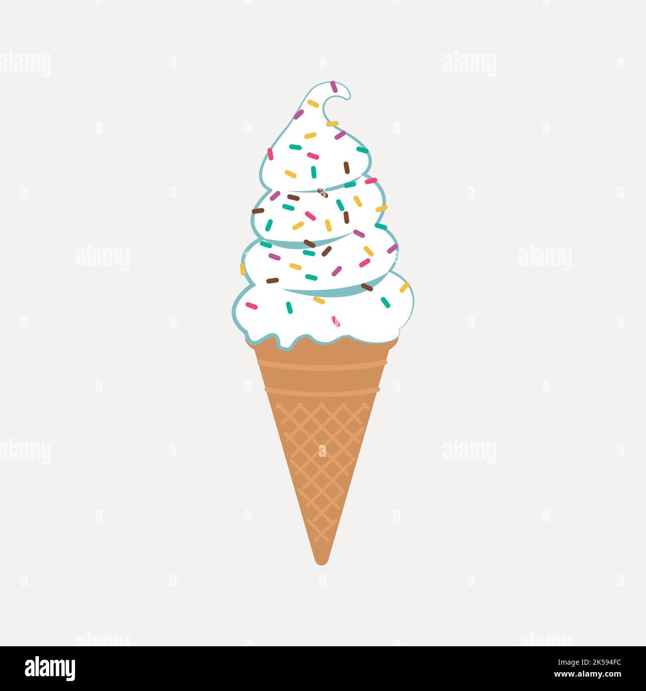 Sprinkle ice-cream clipart, dessert illustration vector Stock Vector ...