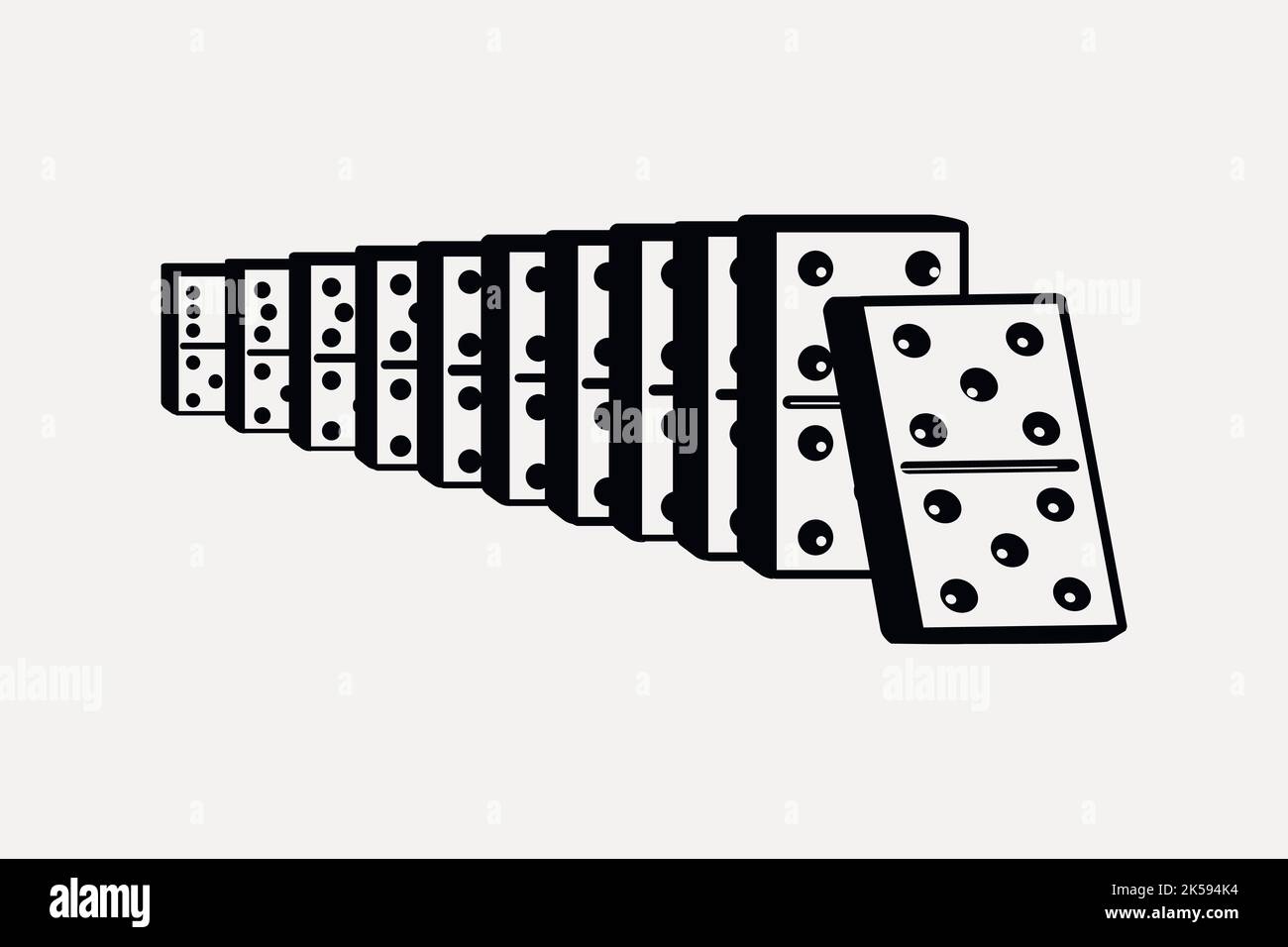 Domino game clipart, entertainment illustration vector Stock Vector ...