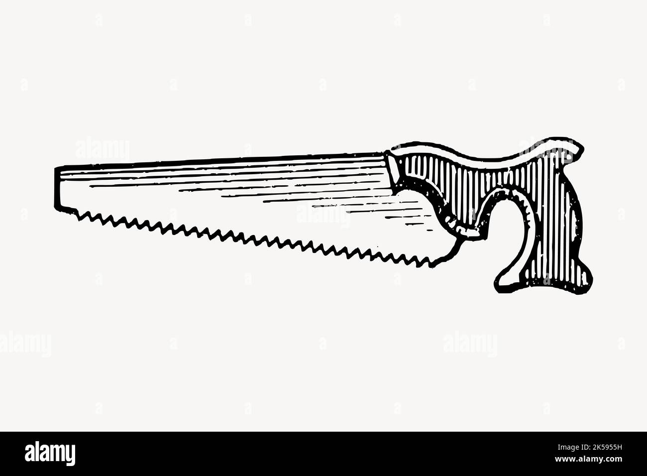 Handsaw clipart, tool vintage illustration vector Stock Vector Image