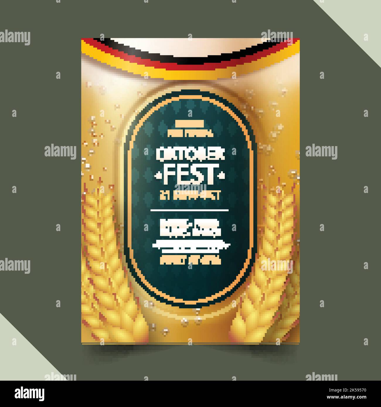 realistic oktoberfest vertical poster template vector design ...