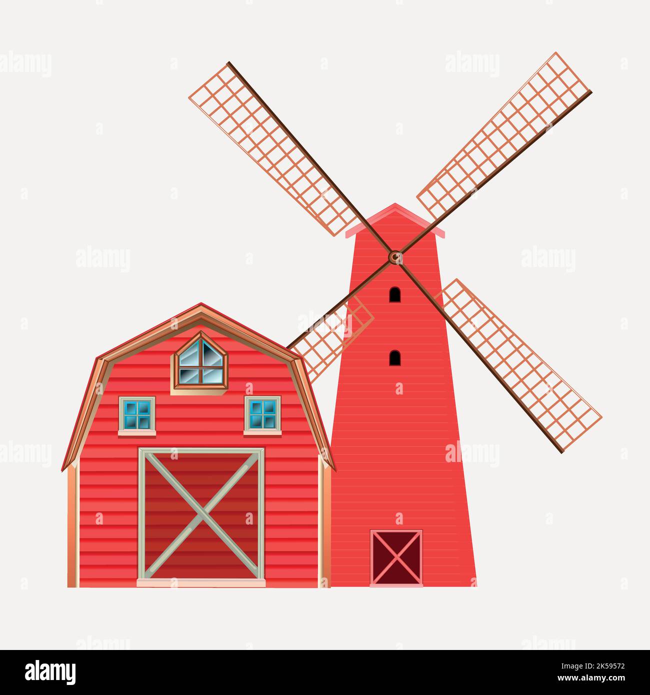 Red barn clipart, farm illustration vector Stock Vector Image & Art Alamy