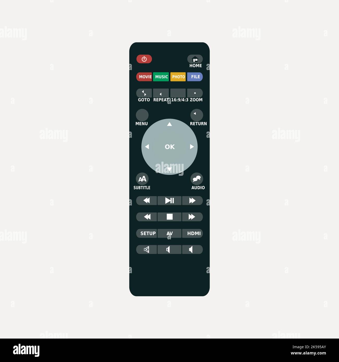 TV remote clipart, object illustration vector Stock Vector Image & Art