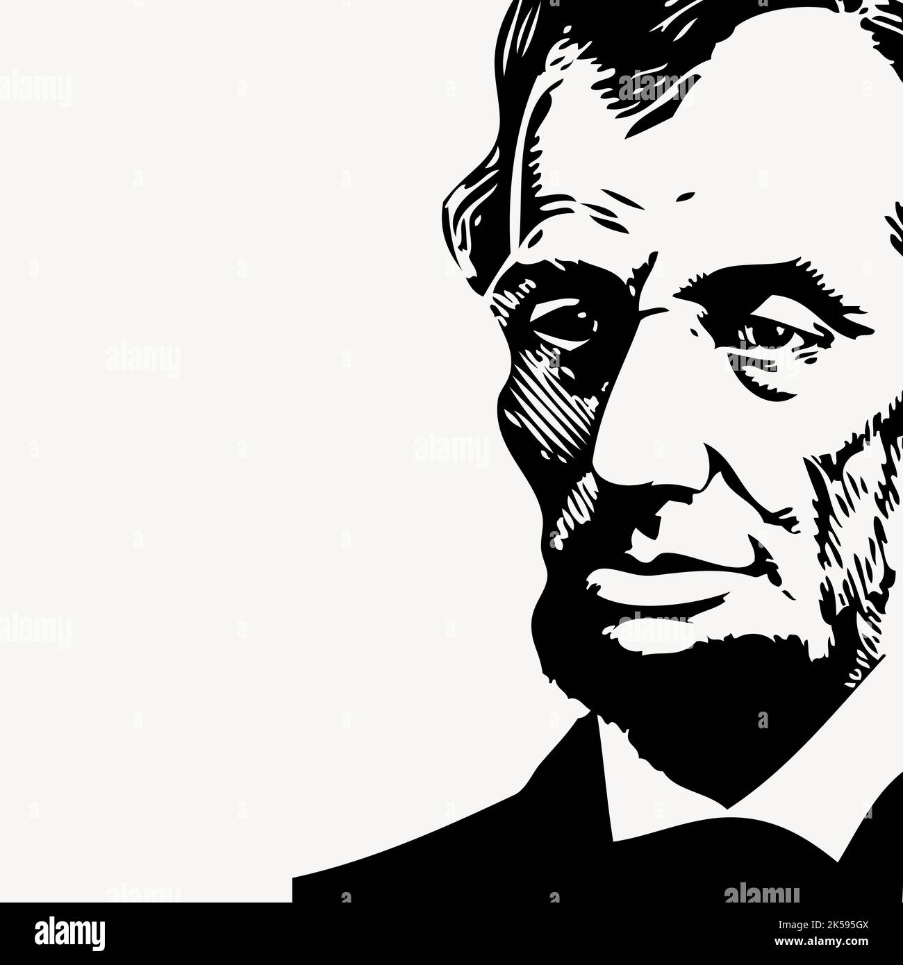 Abraham Lincoln clipart, famous person vintage illustration vector