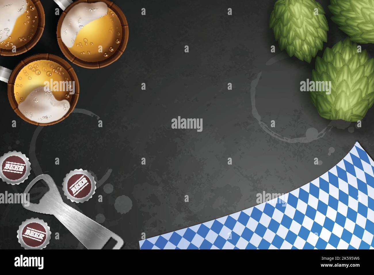realistic oktoberfest background vector design illustration Stock ...