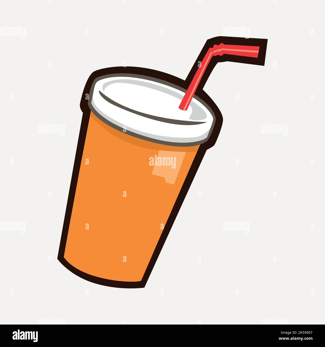 Soda cup clipart, fast food drink illustration vector Stock Vector