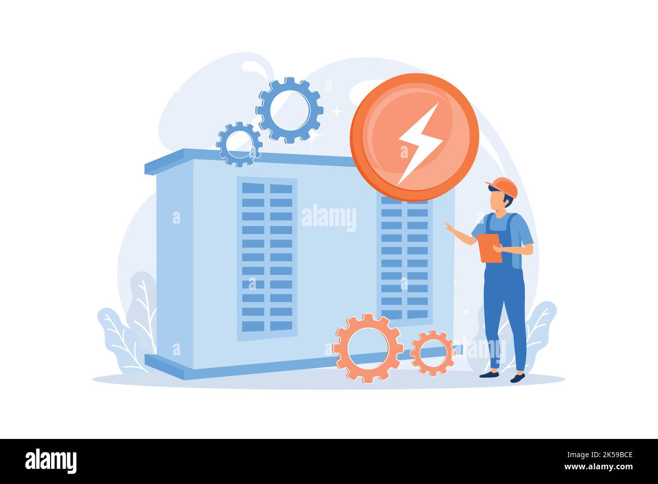 Power station, electrical energy generation, electricity production ...