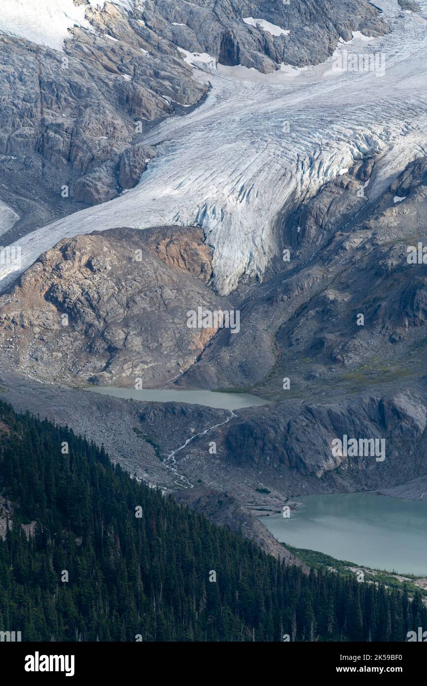 Glacial beauty from Panorama Ridge overlooking alpine terrain Stock ...